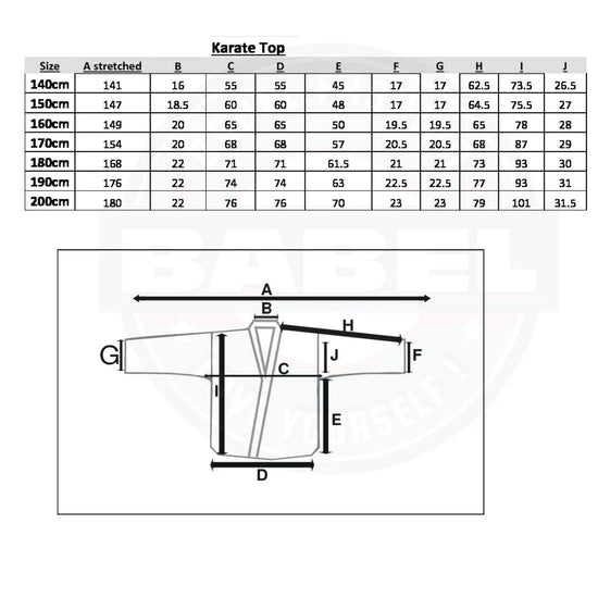 Martial Art Gi - KARATE KIMONO BabelFashion