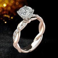 Princess Square Diamond Ring BabelFashion