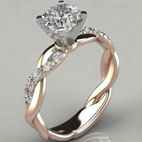 Princess Square Diamond Ring BabelFashion