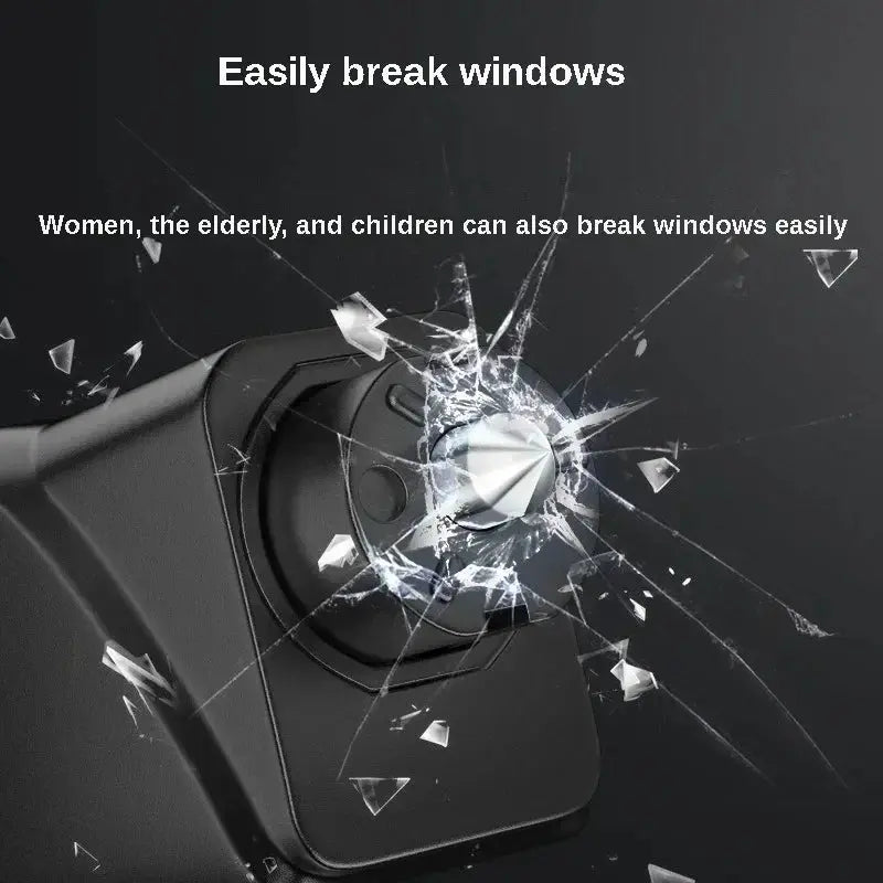 Safety Hammer Car Emergency Rescue Kit Key Chain Knife Life Saving Seat Belt Cutter Window Breaker Glass Emergency Hammer BABEL.FASHION