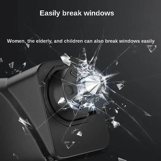 Safety Hammer Car Emergency Rescue Kit Key Chain Knife Life Saving Seat Belt Cutter Window Breaker Glass Emergency Hammer BABEL.FASHION