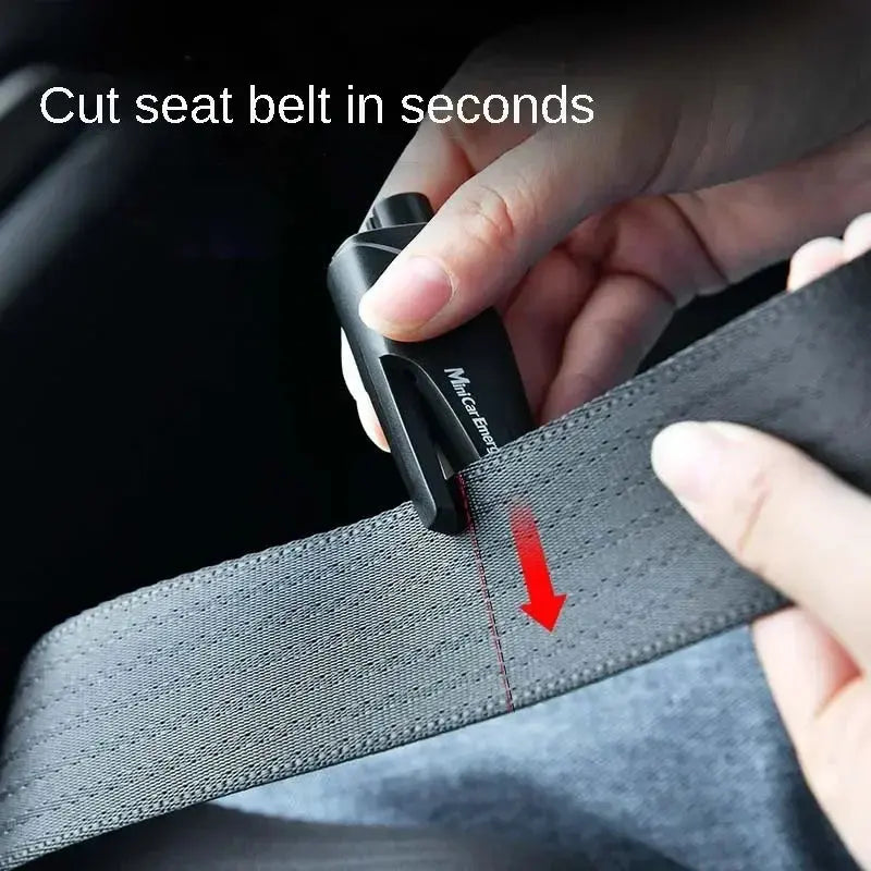 Safety Hammer Car Emergency Rescue Kit Key Chain Knife Life Saving Seat Belt Cutter Window Breaker Glass Emergency Hammer BABEL.FASHION