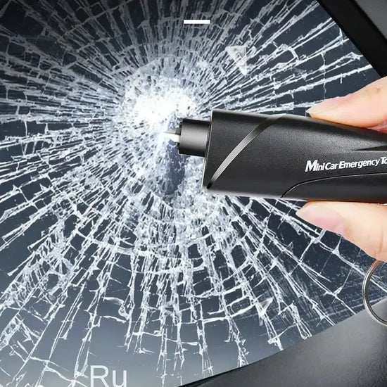 Safety Hammer Car Emergency Rescue Kit Key Chain Knife Life Saving Seat Belt Cutter Window Breaker Glass Emergency Hammer BABEL.FASHION