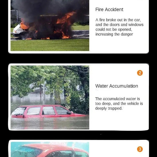 Safety Hammer Car Emergency Rescue Kit Key Chain Knife Life Saving Seat Belt Cutter Window Breaker Glass Emergency Hammer BABEL.FASHION