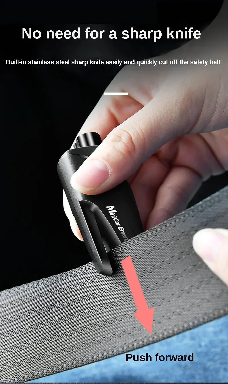 Safety Hammer Car Emergency Rescue Kit Key Chain Knife Life Saving Seat Belt Cutter Window Breaker Glass Emergency Hammer BABEL.FASHION