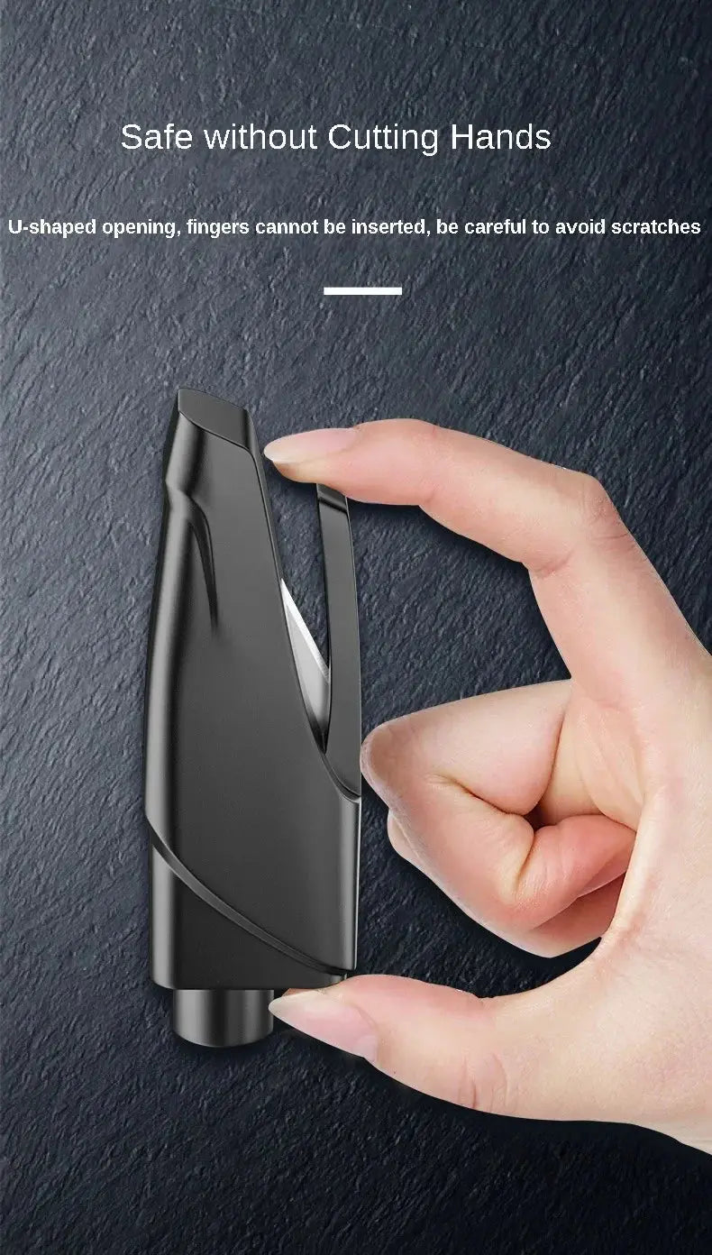 Safety Hammer Car Emergency Rescue Kit Key Chain Knife Life Saving Seat Belt Cutter Window Breaker Glass Emergency Hammer BABEL.FASHION