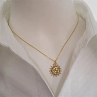 Sun Moon Pendant Necklace BABYLON FASHION