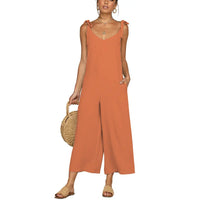 V-neck loose jumpsuit BABEL.FASHION