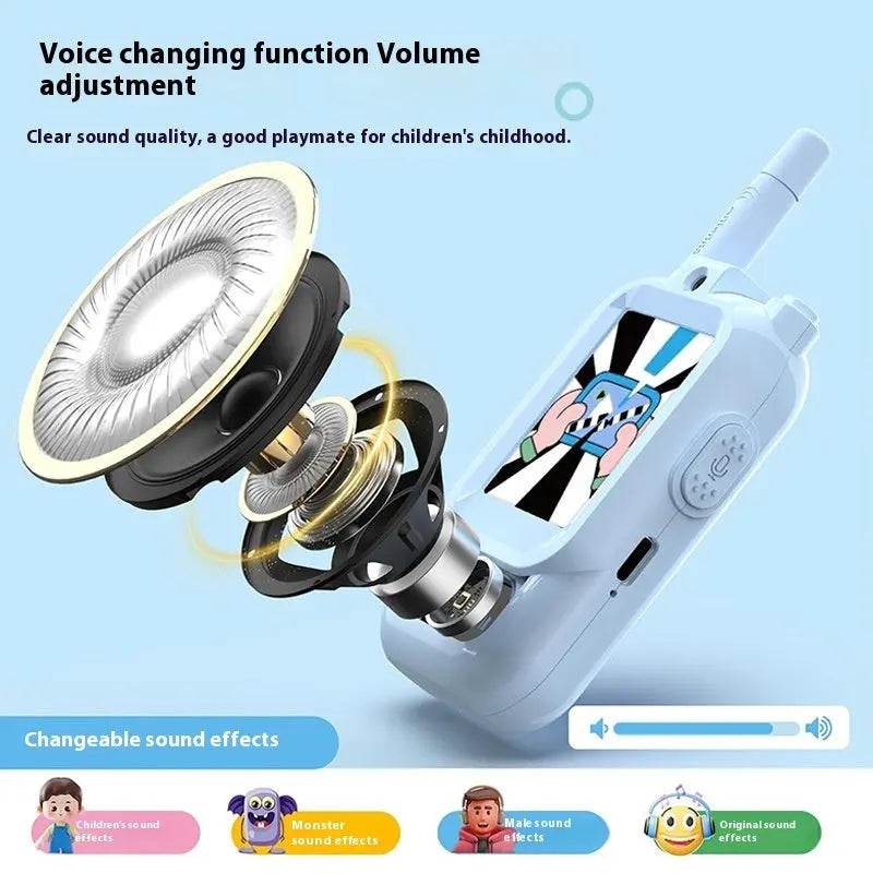 Walkie Talkies For Kids Handheld 2 Pack Rechargeable Intercom Cam Outdoor Family Games Gift For Boys Girls Co-babel-fashion