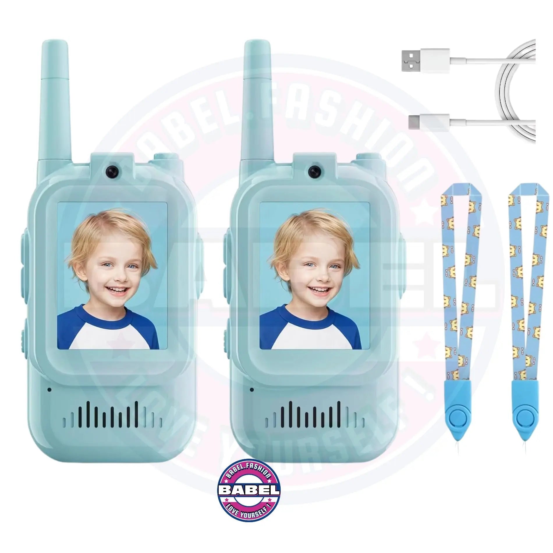 Walkie Talkies For Kids Handheld 2 Pack Rechargeable Intercom Cam Outdoor Family Games Gift For Boys Girls Co-babel-fashion