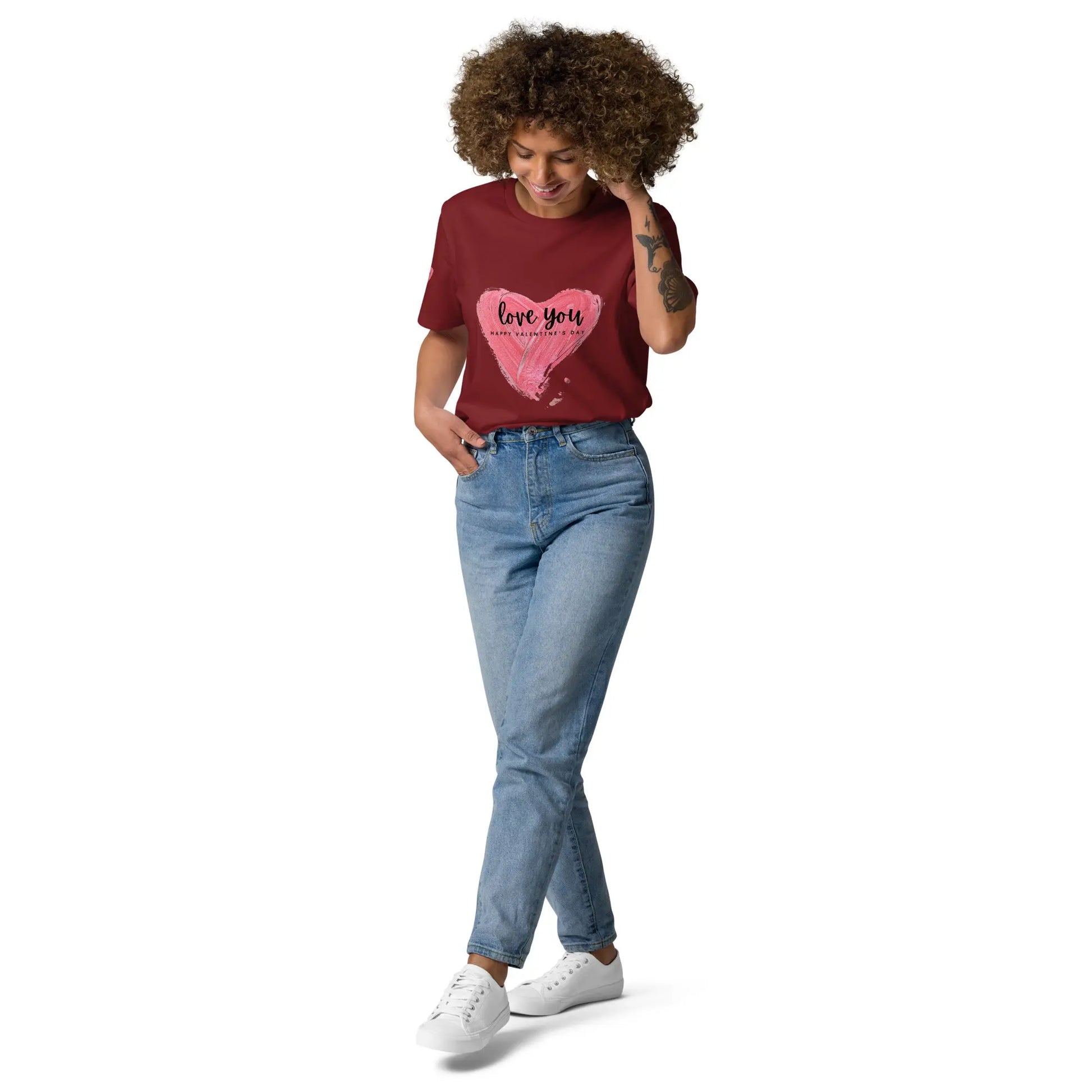 Babylon valentine cotton t-shirt - Burgundy / S - Babylon.Fashion Babylon.Fashion