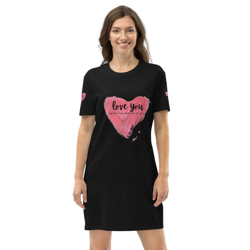 Valentines cotton t-shirt dress