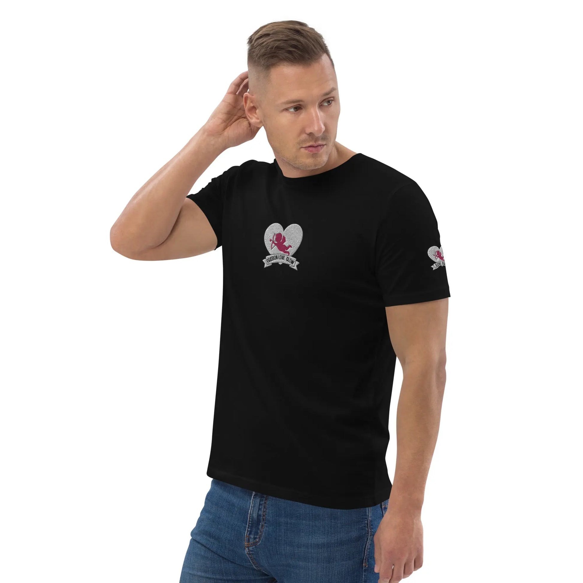 Cotton t-shirt TEAM LOVE - Black / S - Babylon.Fashion Babylon.Fashion