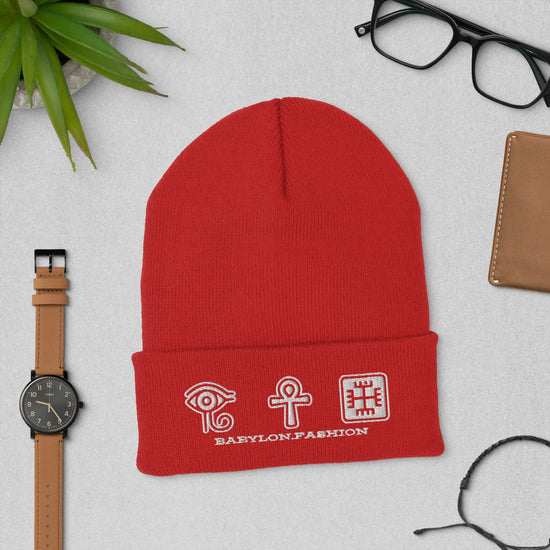 Cuffed Beanie - Red - Babylon.Fashion Babylon.Fashion