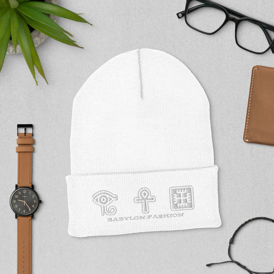 Cuffed Beanie - White - Babylon.Fashion Babylon.Fashion