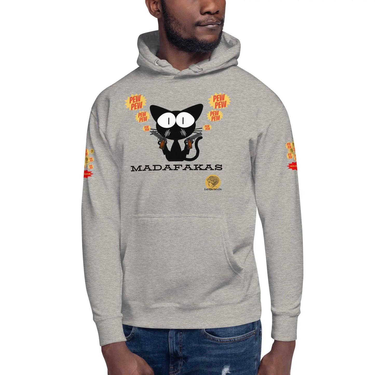 Hoodie PEW PEW - Carbon Grey / S - Babylon.Fashion Babylon.Fashion