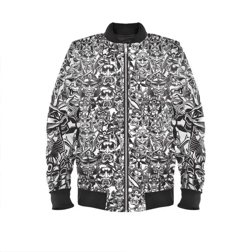 Mens Bomber Jacket  Black Samurai