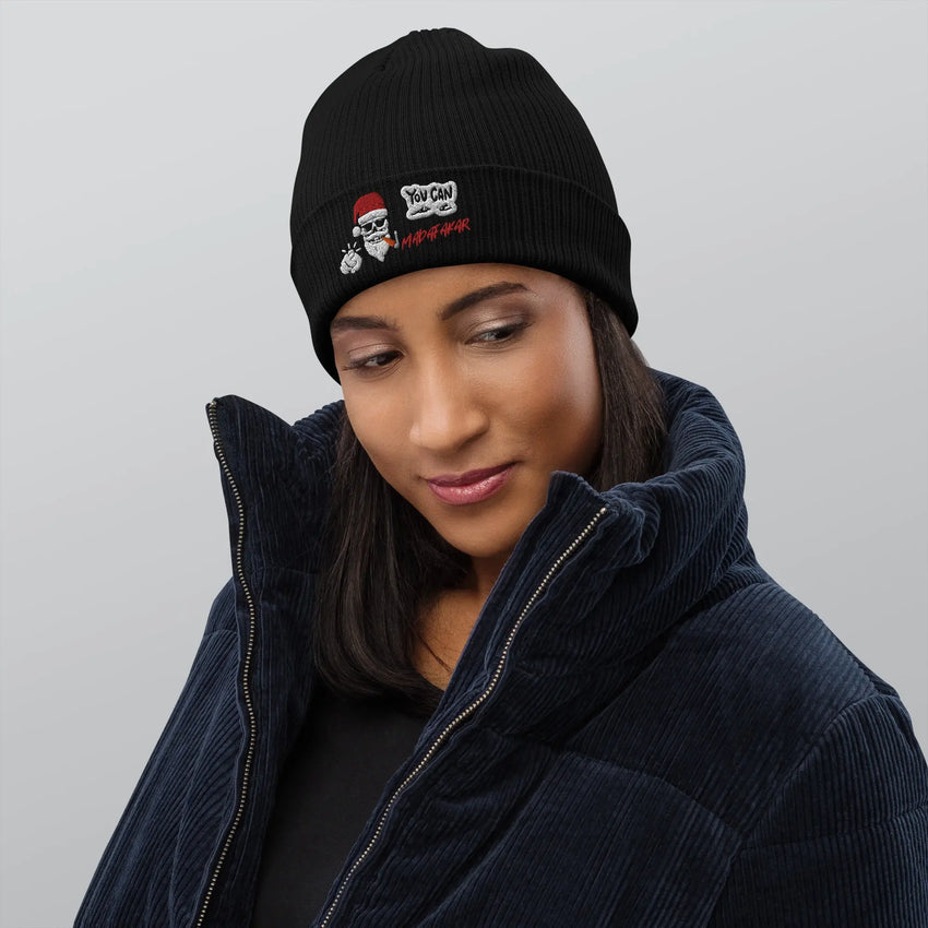 Organic ribbed beanie christmas - Black - Babylon.Fashion Babylon.Fashion