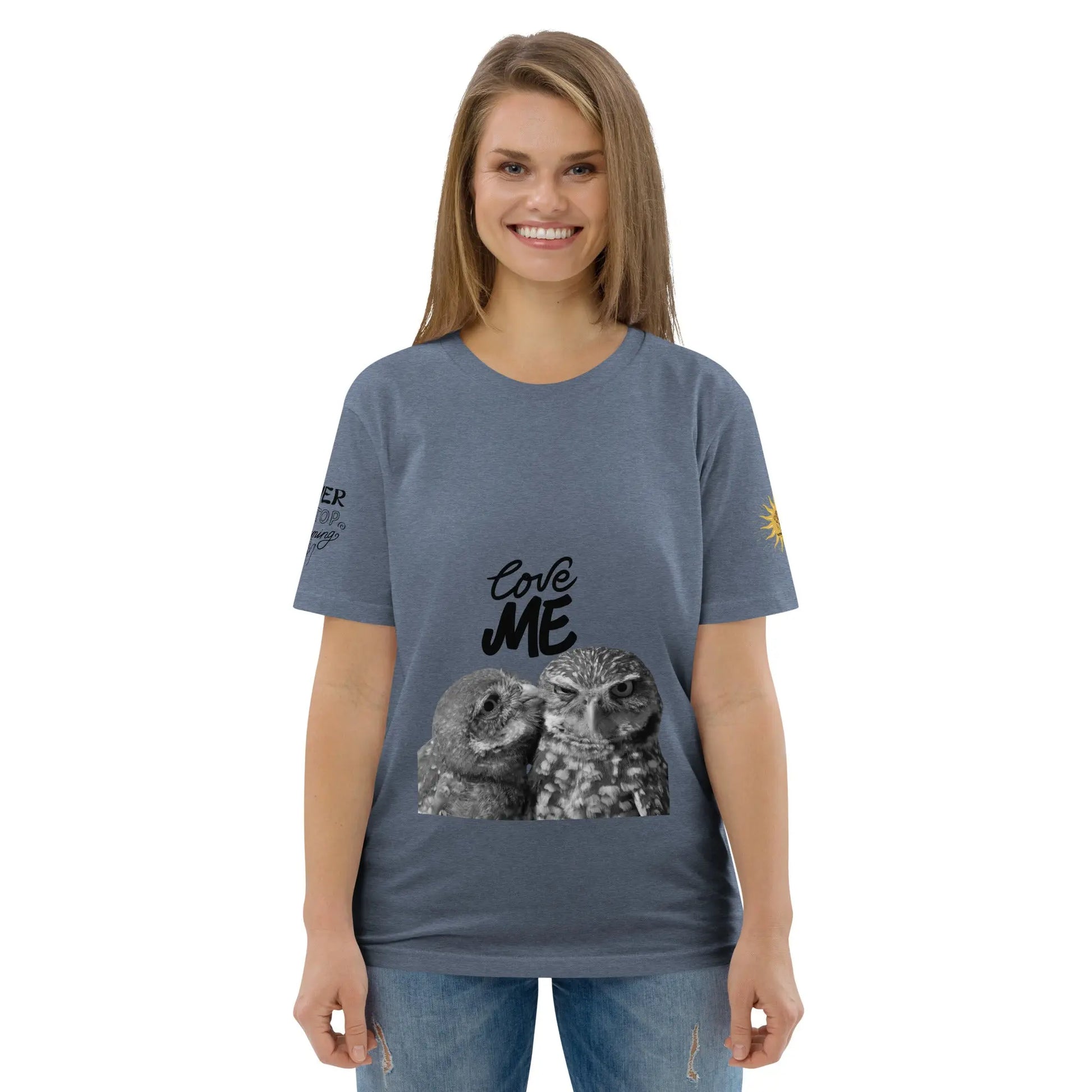 Unisex organic cotton t-shirt - Dark Heather Blue / S - Babylon.Fashion Babylon.Fashion