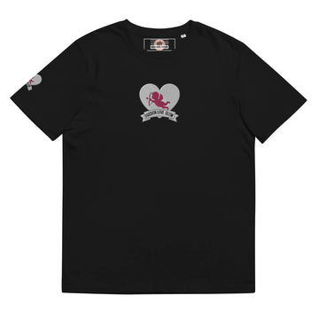 T-shirt LOVE TEAM cotton - Black / S - Babylon.Fashion Babylon.Fashion