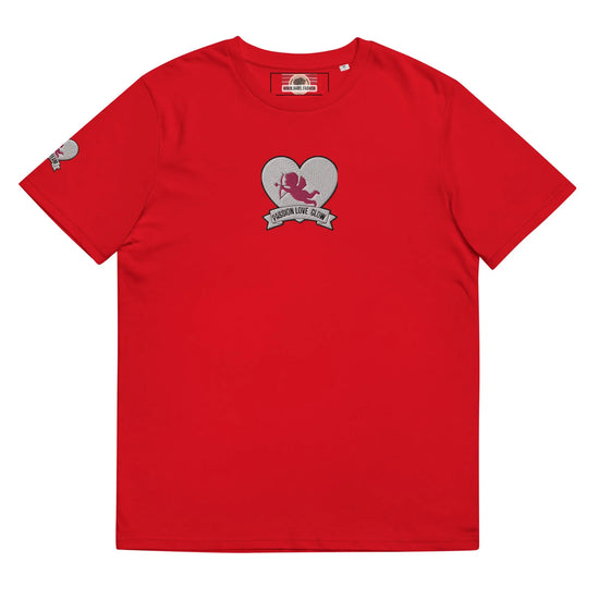 T-shirt LOVE TEAM cotton - Red / S - Babylon.Fashion Babylon.Fashion